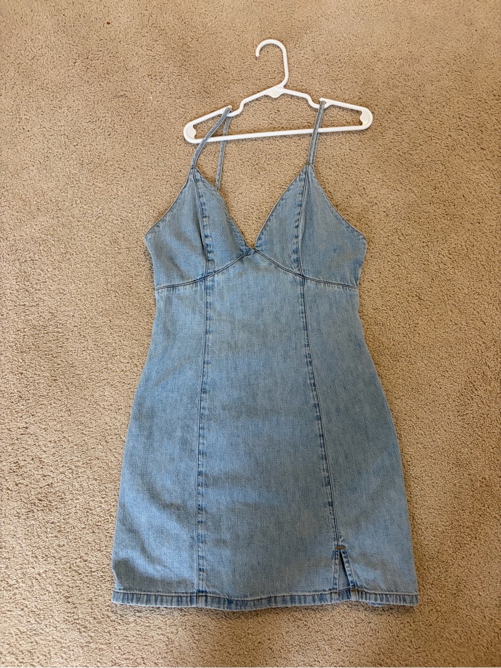 Aritzia Denim Slip Dress - Light Blue Jean